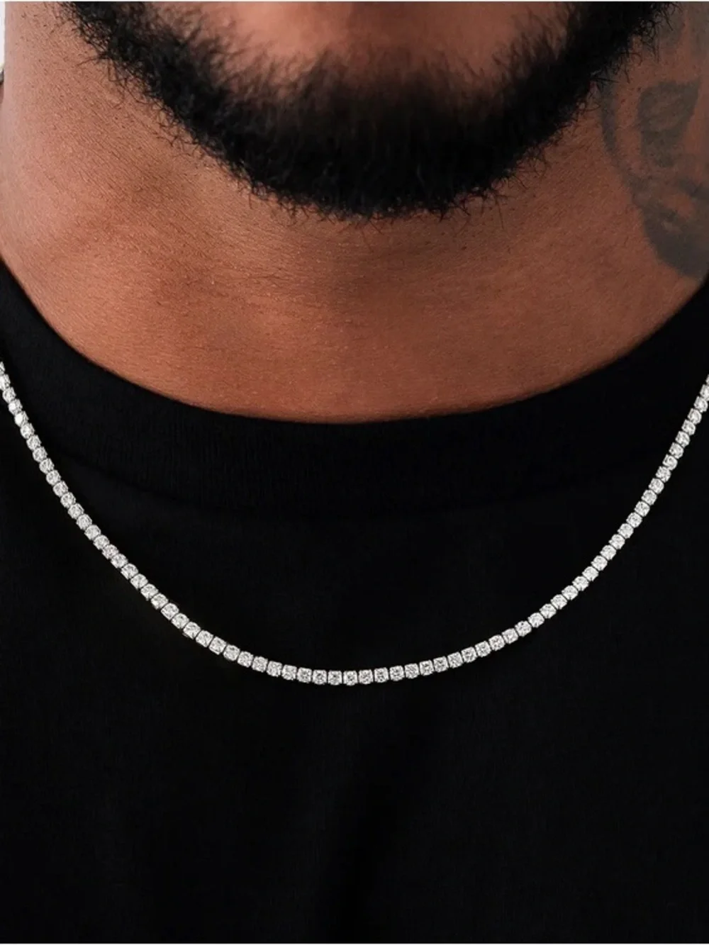 20” GLD Micro Tennis Chain in White Gold